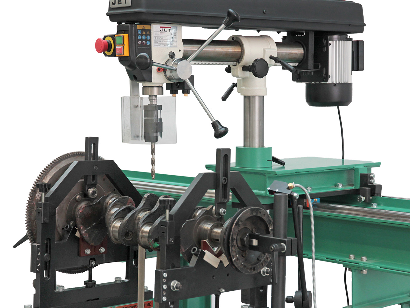 9D715US balancing machine with integrated drilling unit for unbalance correction