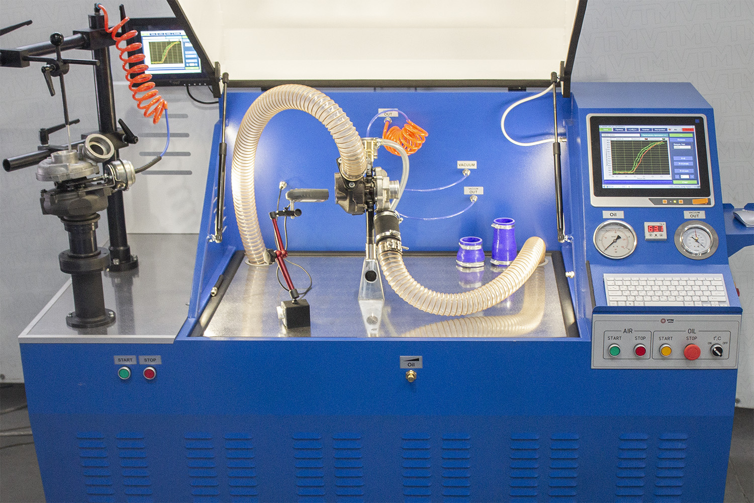 GeoBoost-7000 front panel for static and dynamic turbocharger calibration